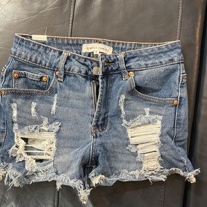EUC Almost Famous distressed jean shorts